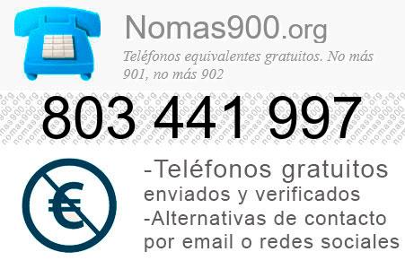 Teléfono 803441997