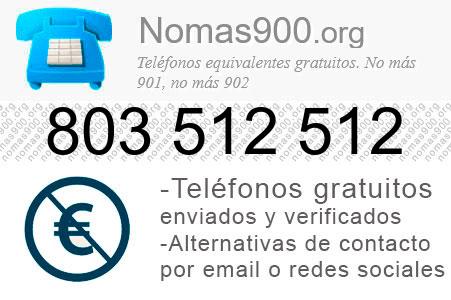 Teléfono 803512512