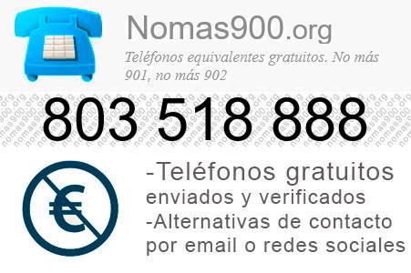 Teléfono 803518888