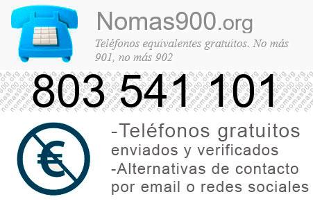 Teléfono 803541101