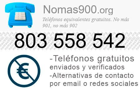 Teléfono 803558542