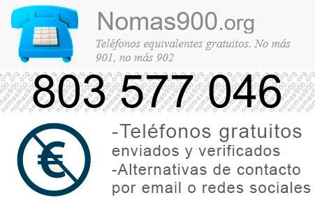 Teléfono 803577046