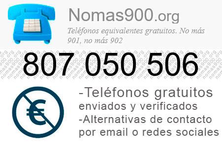 Teléfono 807050506