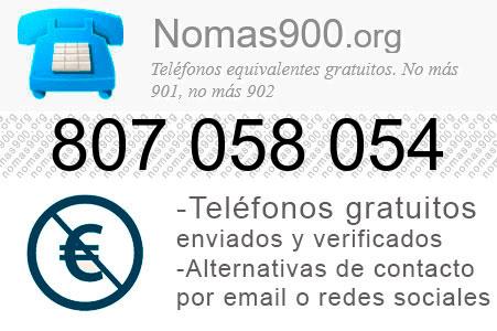 Teléfono 807058054