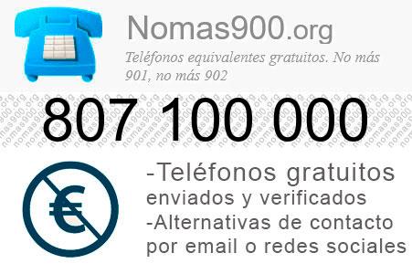 Teléfono 807100000