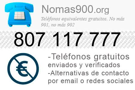 Teléfono 807117777