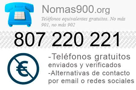Teléfono 807220221