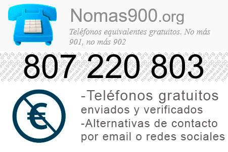 Teléfono 807220803