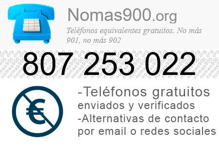 Teléfono 807253022