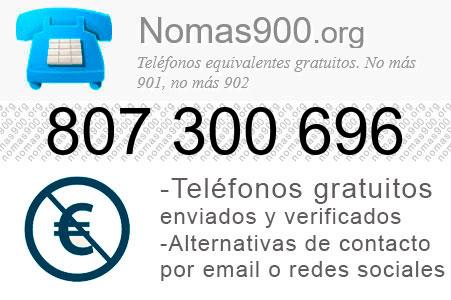 Teléfono 807300696