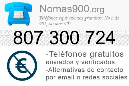 Teléfono 807300724