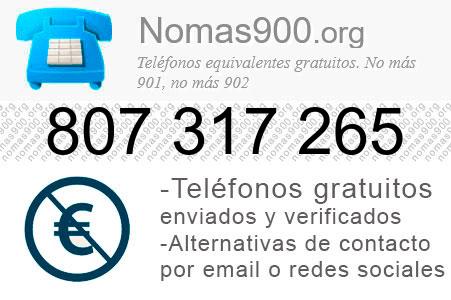 Teléfono 807317265