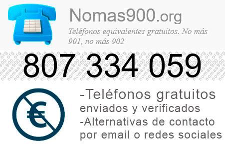 Teléfono 807334059