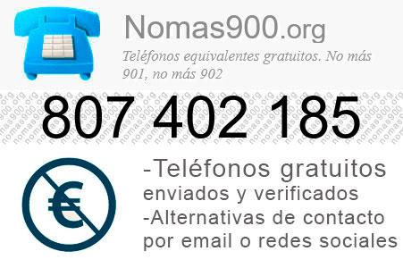 Teléfono 807402185