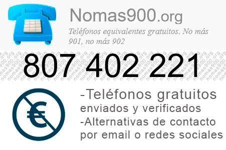 Teléfono 807402221