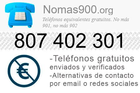 Teléfono 807402301