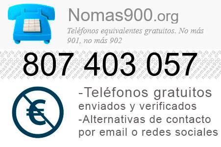 Teléfono 807403057