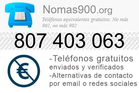 Teléfono 807403063