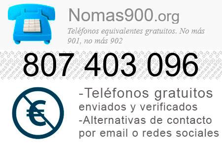 Teléfono 807403096