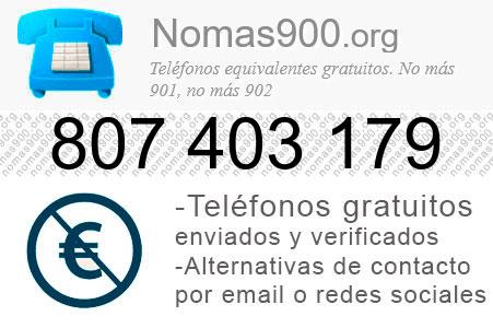 Teléfono 807403179