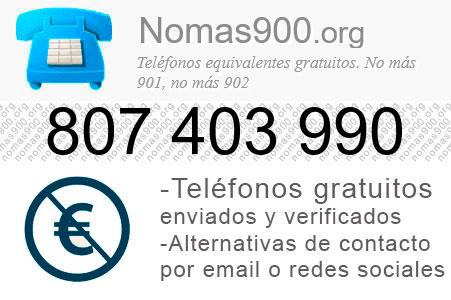 Teléfono 807403990