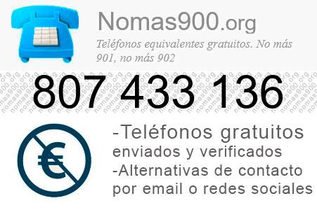 Teléfono 807433136