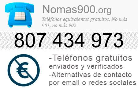 Teléfono 807434973
