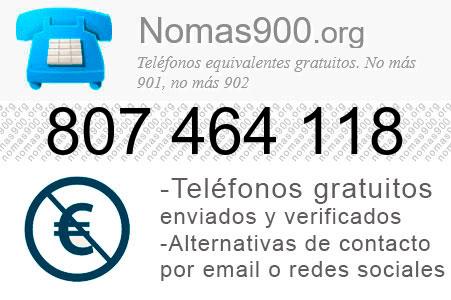 Teléfono 807464118