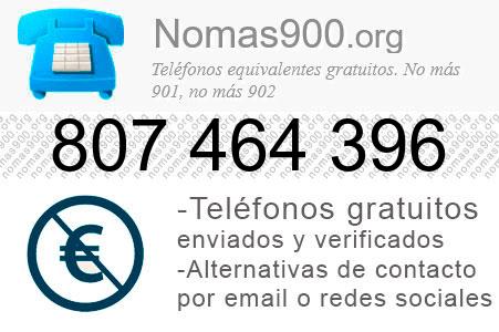 Teléfono 807464396