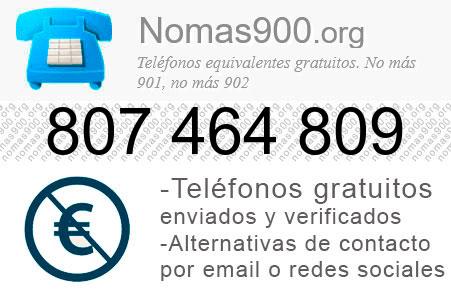 Teléfono 807464809