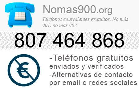 Teléfono 807464868