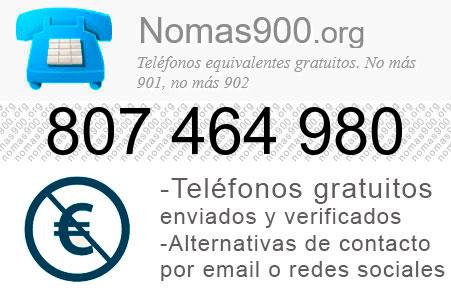 Teléfono 807464980