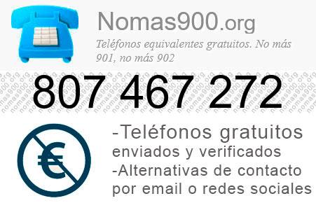 Teléfono 807467272