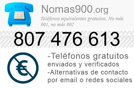 Teléfono 807476613