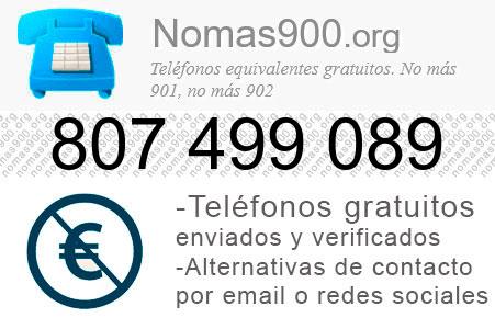 Teléfono 807499089