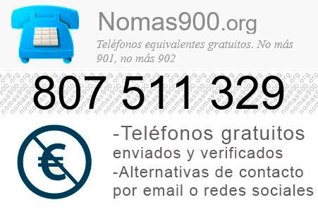 Teléfono 807511329