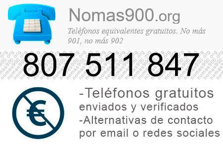 Teléfono 807511847