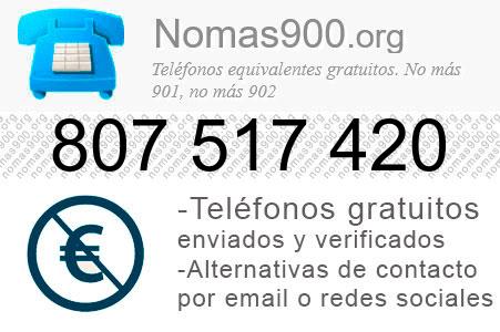 Teléfono 807517420