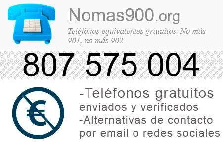 Teléfono 807575004