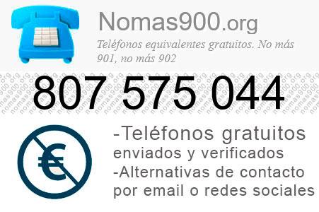 Teléfono 807575044