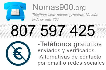 Teléfono 807597425