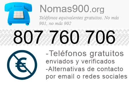 Teléfono 807760706