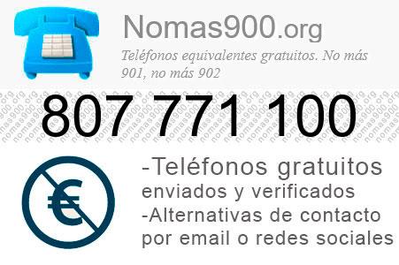 Teléfono 807771100