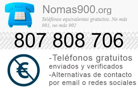 Teléfono 807808706