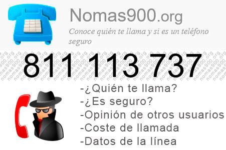 Teléfono 811113737