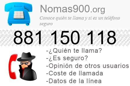 Teléfono 881150118