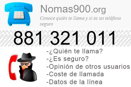 Teléfono 881321011