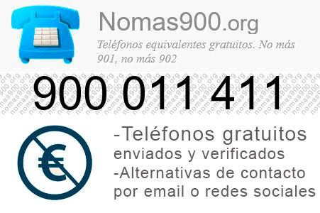 Teléfono 900011411