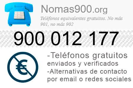 Teléfono 900012177