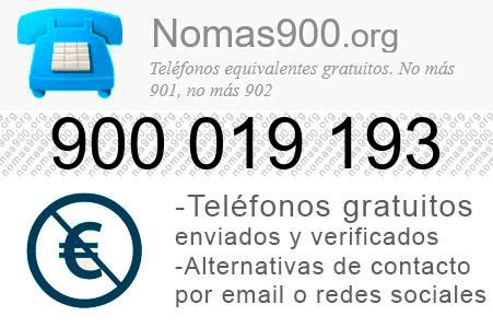 Teléfono 900019193